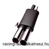 Kipufogódob VW Golf V 1.6-2.0/1.9/2.0TDi, 2x76 kerek, egyenes, ABE tanusítvánnya