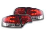 Audi A4 szedán, 8E típus (04-07 évjárat) vörös/átlátszó LED-es hátsó lámpa