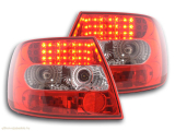 Audi A4 szedán, B5 típus (95-00 évjárat) LED-es hátsó lámpa vörös/átlátszó