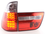BMW X5, E53 típus (98-02 évjárat) LED-es hátsó lámpa vörös/átlátszó