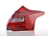 Ford Focus 3 (10-14 évjárat) vörös/átlátszó LED-es hátsó lámpa fénysor