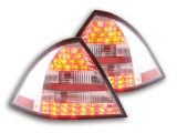Mercedes C osztály W203 Limo (01-04 évjárat) vörös/átlátszó LED-es hátsó lámpa