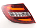 Mercedes C osztály, W204 típus (2011 évjárattól) vörös/átlátszó LED-es hátsó lámpa