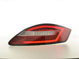 Porsche Boxster, 987 típus (04-09 évjárat) vörös/átlátszó LED-es hátsó lámpa