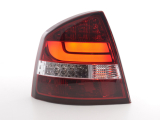 Skoda Octavia 1Z szedán (05-12 évjárat) vörös/átlátszó LED-es hátsó lámpa