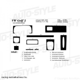 VOLKSWAGEN GOLF III, Műszerfal dekorfólia