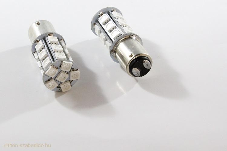 24 SMD LED-es Izzó 21/5W, (Piros), 2db 