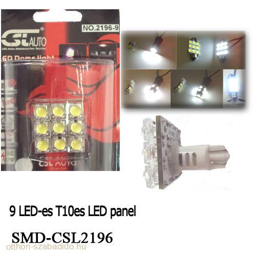 9 LED-es, LED Panel (T10) 