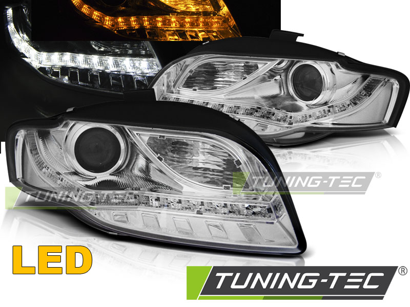 Audi A4 Első Lámpa, Tuning-Tec, Daylight, Nappali menetfény Optikás (Évj.: 2004.11 - 2008.03)