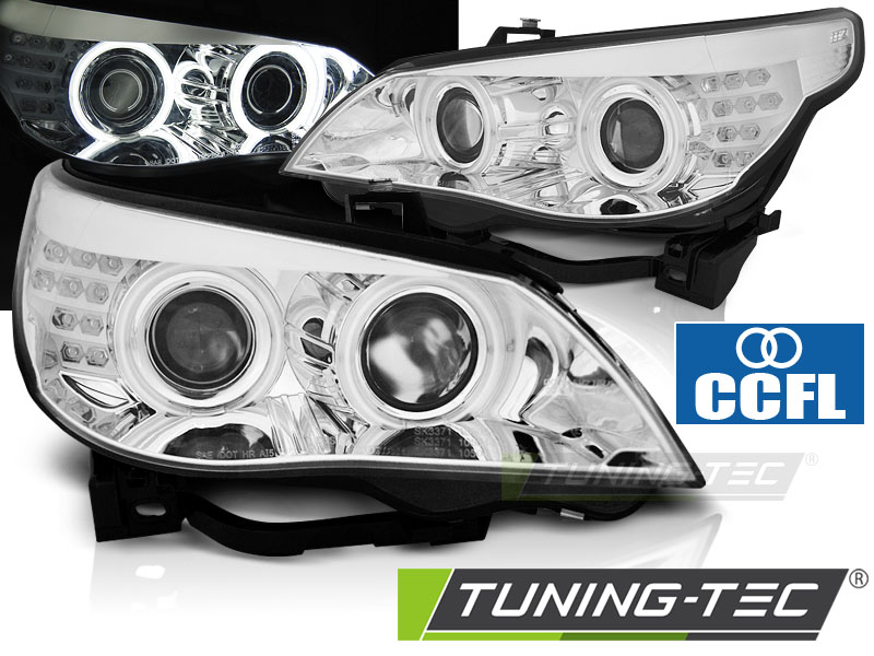 BMW 5-ös Széria E60/E61, CCFL Angel Eyes Első Lámpa (Évj.: 2003 - 2007) by Tuning-Tec 