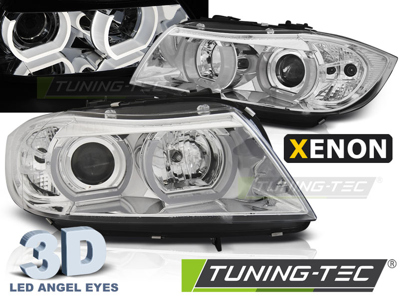 BMW E90/E91 Első Lámpa, U-Type Angel Eyes HID, 3-as Széria, (Évj.: 2005.03 - 2008.08) by Tuning-Tec 