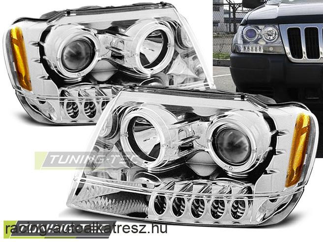 Chrysler Jeep Grand Cherokee Első Lámpa, Tuning-Tec, Angel Eyes (Évj.: 1999 - 2005) 