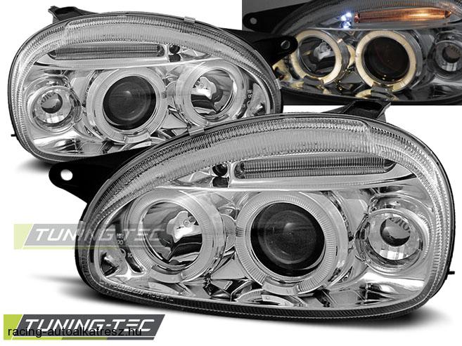 Opel Corsa B Első Lámpa, Tuning-Tec, Angel Eyes (Évj.: 1993.02 - 2000.10) 