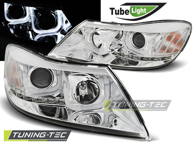 Skoda Octavia Első Fényszóró Lámpa, Tuning-Tec, Tube Light, Nappali menetfény Optikás (Évj.: 2009 - 2012) 