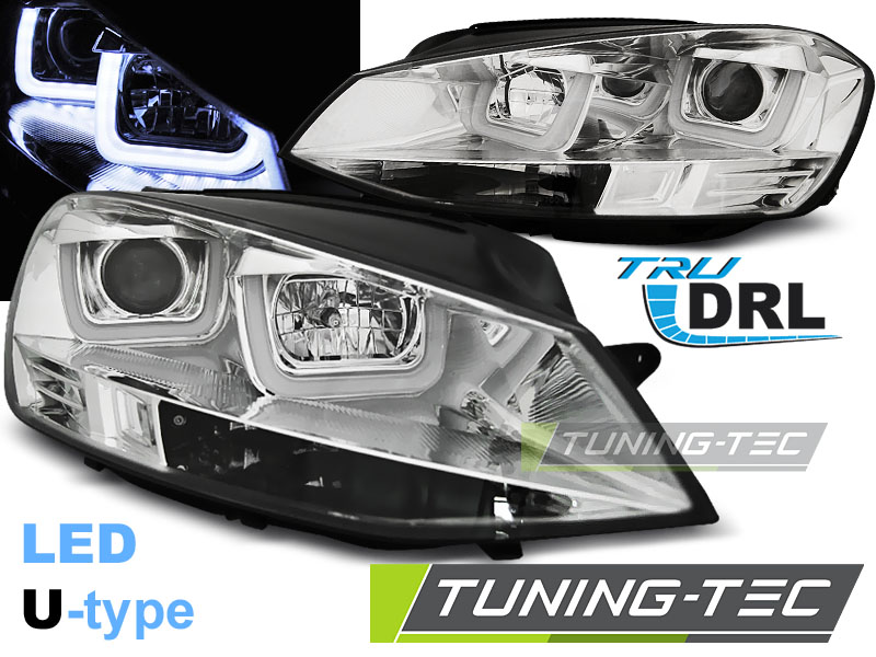 VW Golf 7, U-Type Első Fényszóró Lámpa by Tuning-Tec, (Évj.: 2012.11 -től) 
