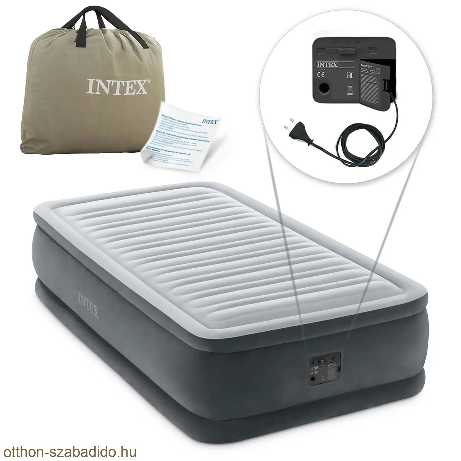 INTEX személyes légmatrac, beépített elektromos pumpával, 191 x 99 x 46 cm