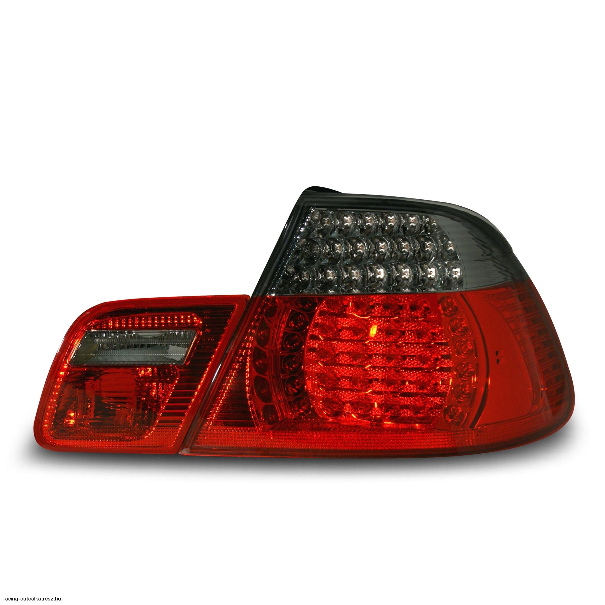 BMW E46 Cabrio 98-03.03, átlátszó / fekete LED hátsó lámpa