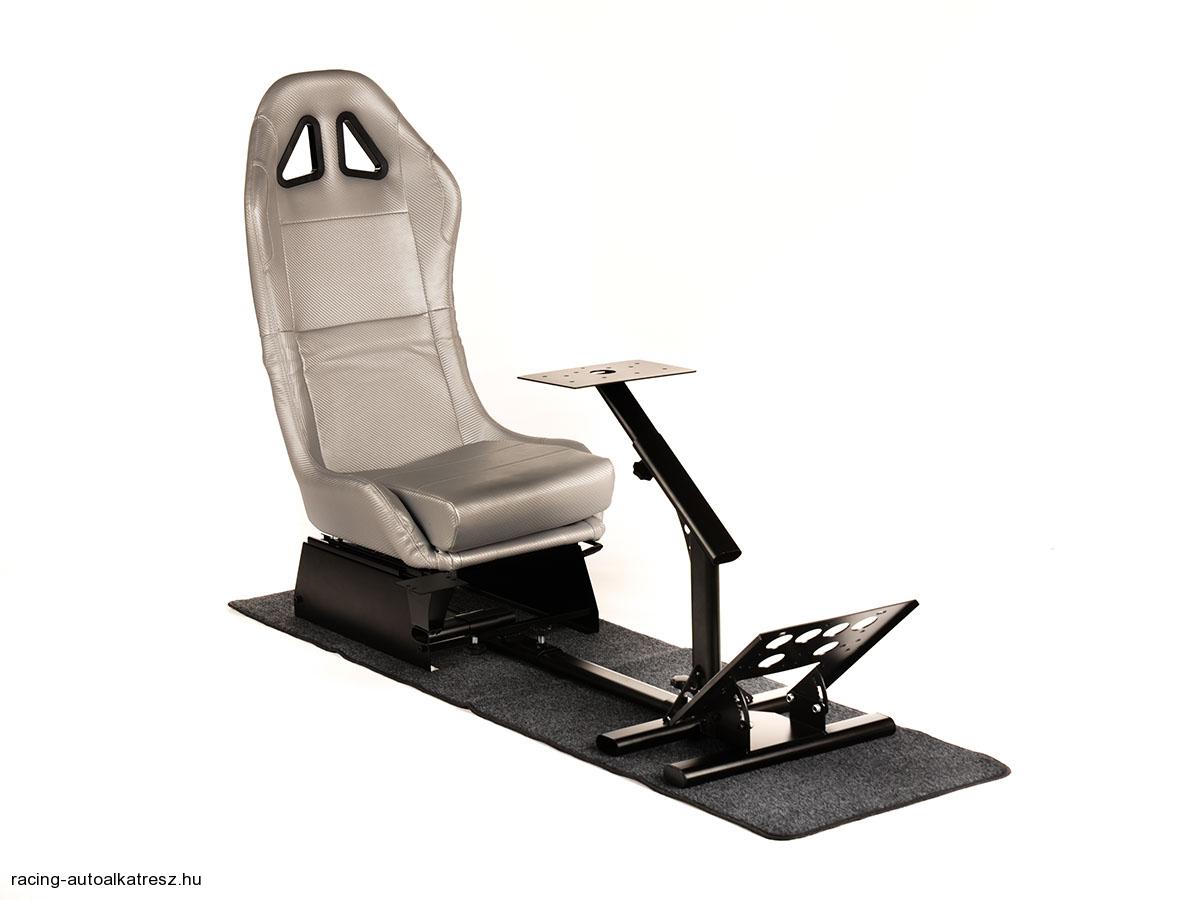 Szimulátor ülés Suzuka Ezüst Carbon mintás FK Automotive