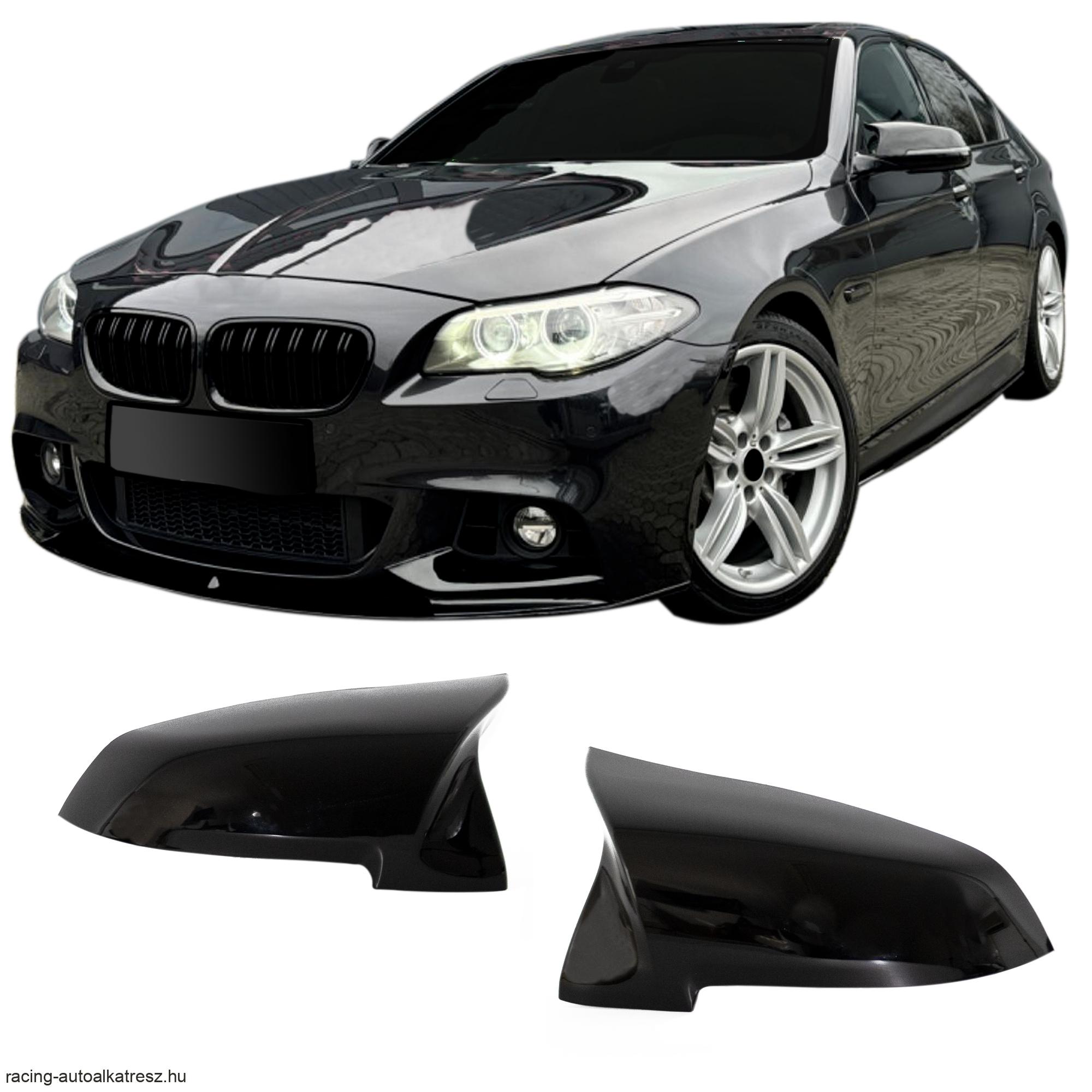 BMW F10 LCI, F11, F06, F12, F13, F02, F03, F04, (2014-2018) fényes fekete visszapillantó tükör borítás
