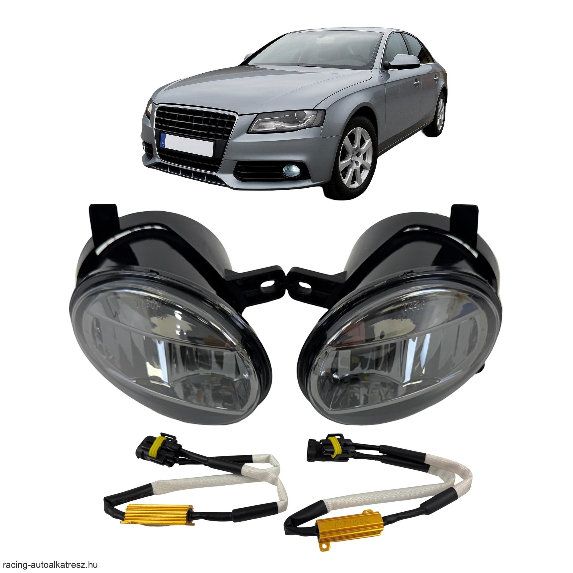 Audi A4 B8 / A6 4F / Q5 / Seat Exeo (2007-01 – 2017-12) Teljes LED Ködlámpa Füst Fekete