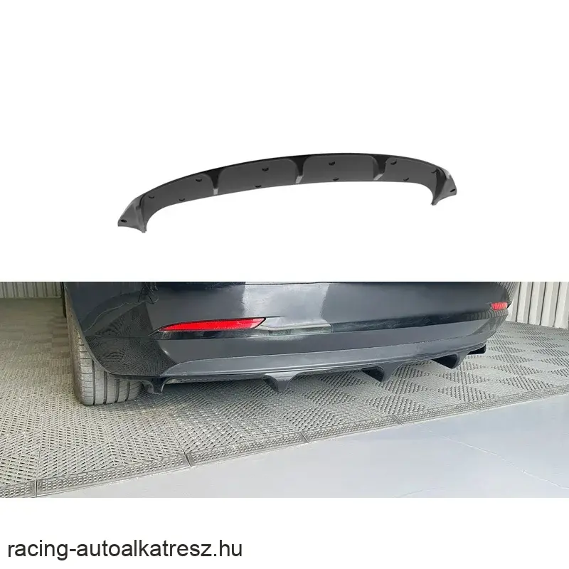 Tesla Model 3 (2017-2023) – Fényes fekete hátsó lökhárító toldat / diffúzor (Motordrome)