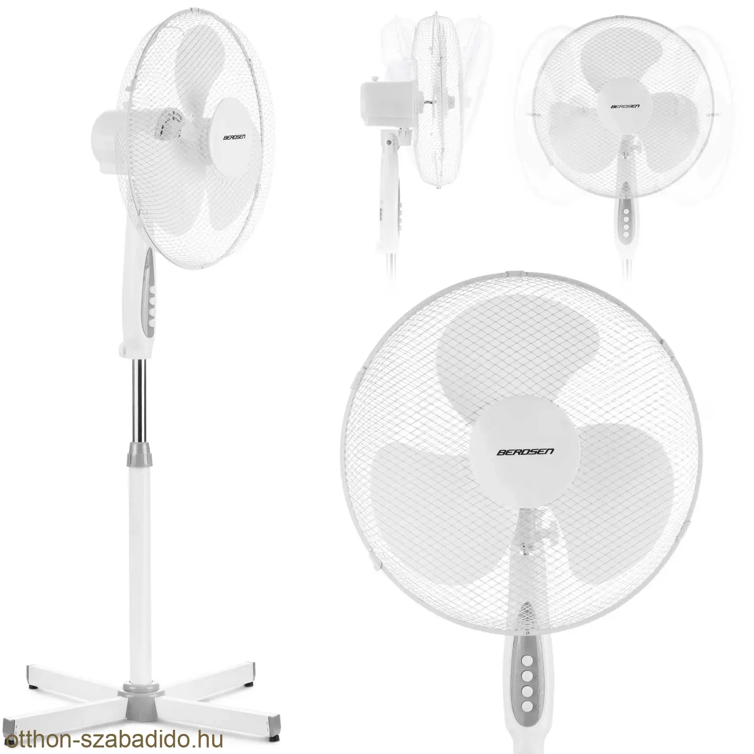 Berdsen fehér-szürke álló ventilátor