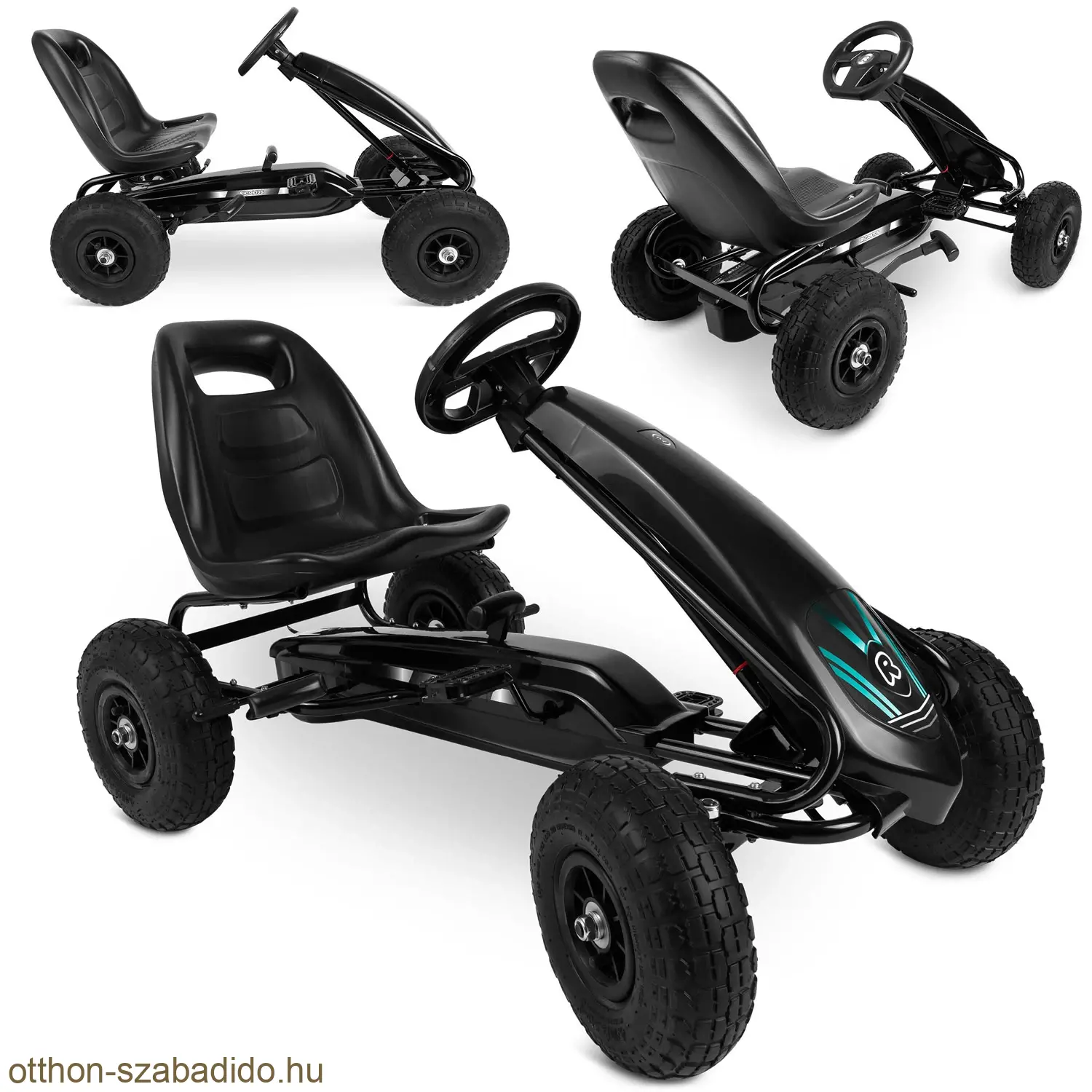 Ricokids gyermek pedálos gokart RK-590 fekete