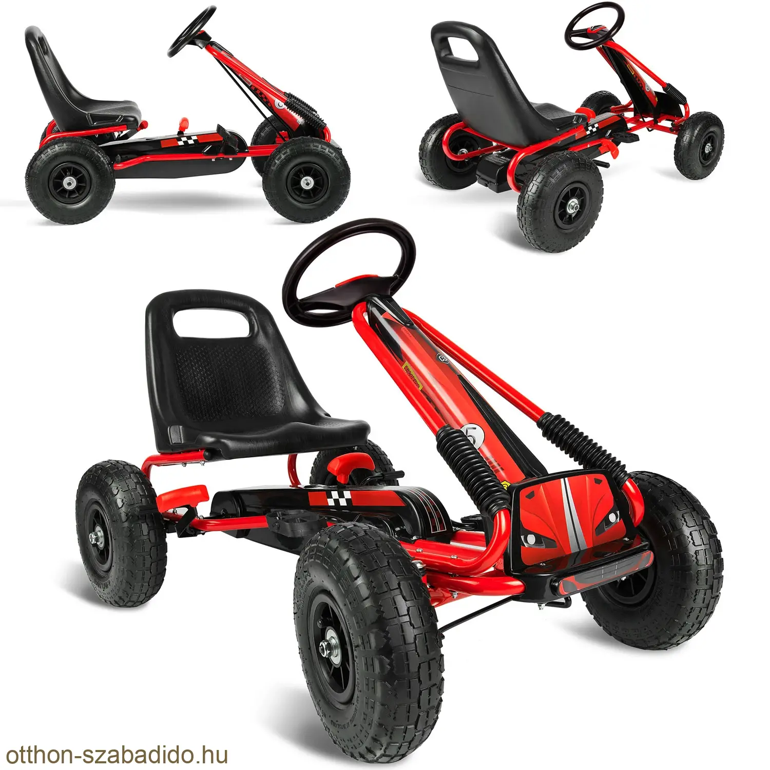 Ricokids gyermek pedálos gokart RK-594 piros