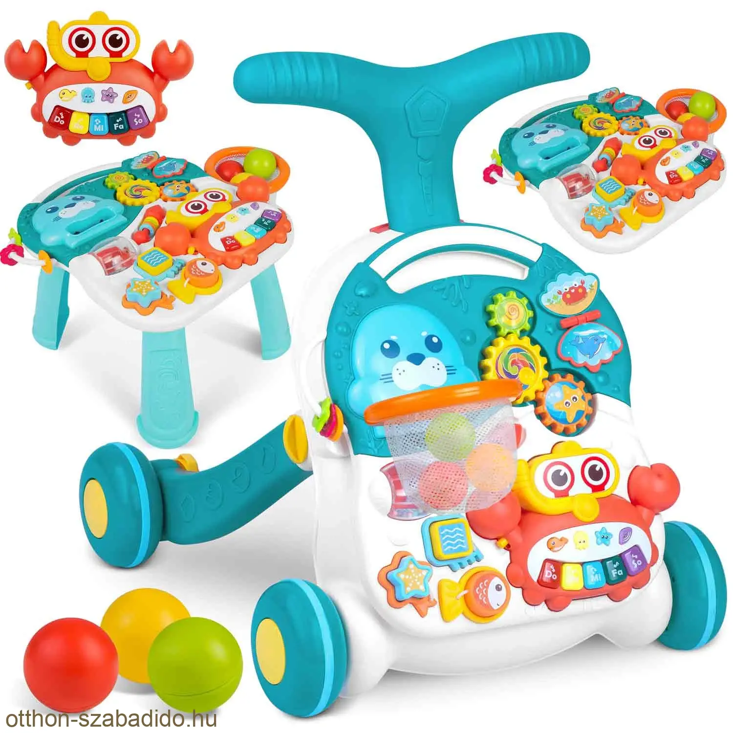 Ricokids oktató és játszó asztal kék fehér