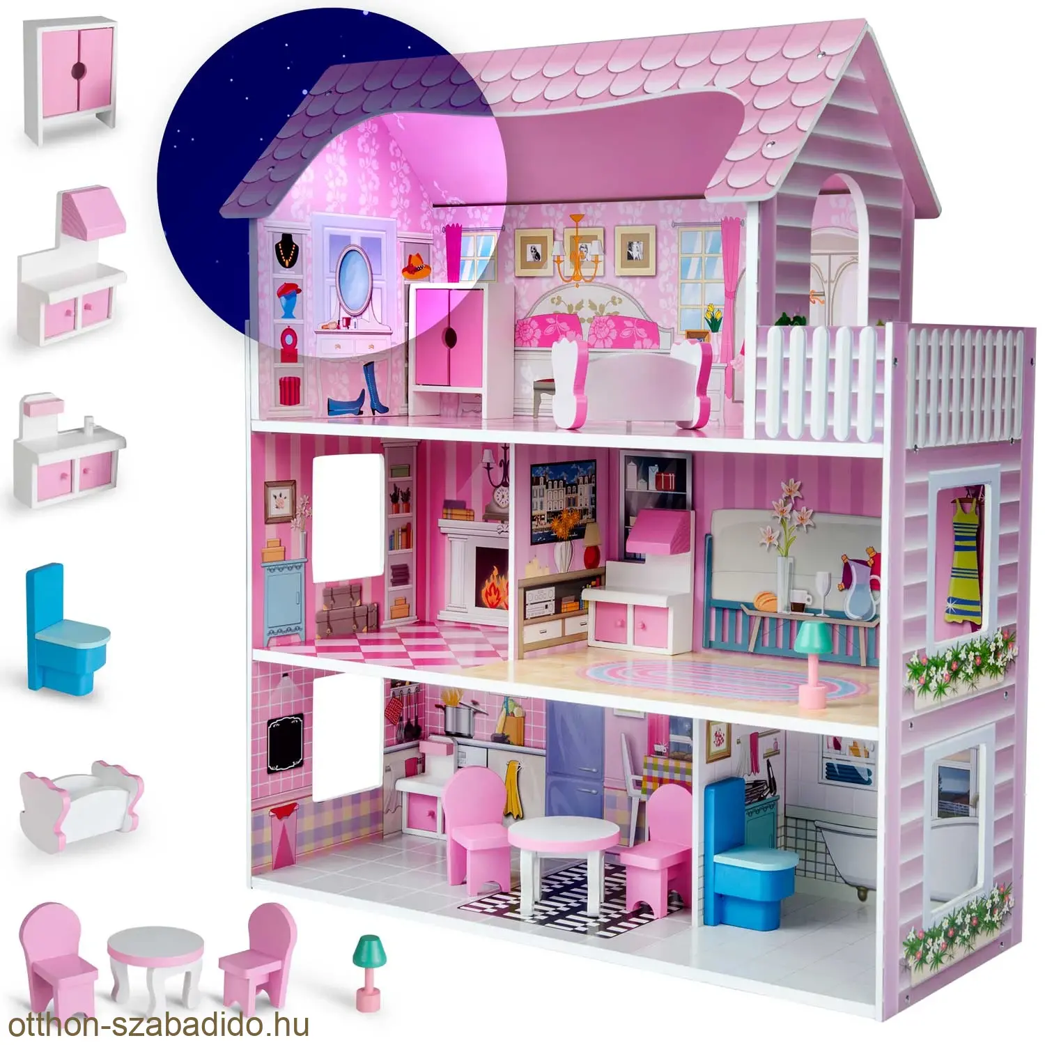 Ricokids Fa babaház 70 x 62 x 27 cm