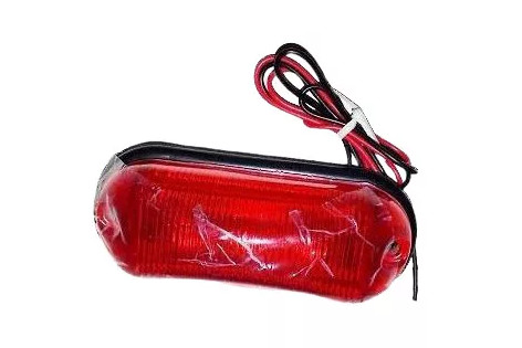 3 LED-es szélességjelző piros 12-24V - E jeles
