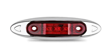 4 LED-es szélesséjelző, helyzetjelző - piros - 12-24V
