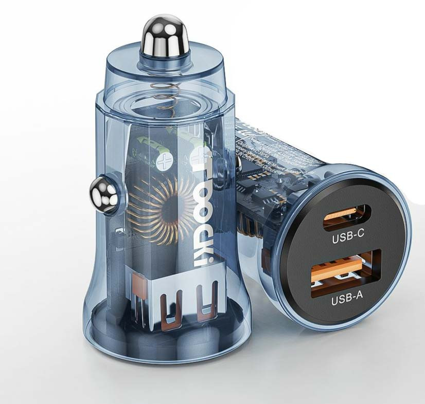 Autós gyorstöltő 07AC - 20W - Quick Charge 3.0 - 12-24V

