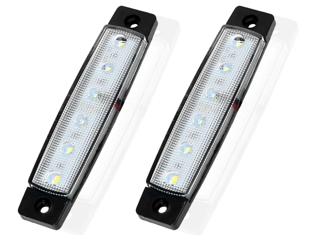 6LED-es szélességjelző - fehér - E-jel -12-24V
