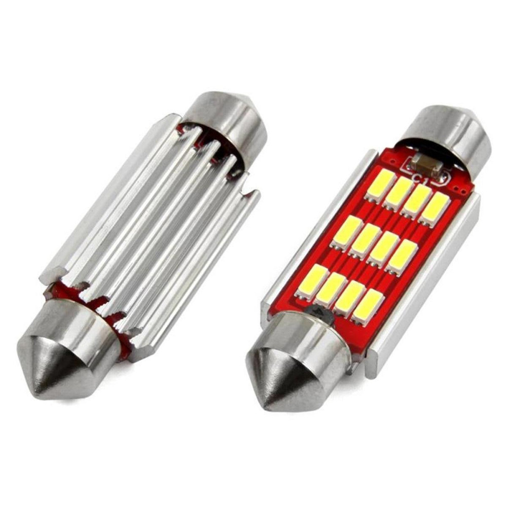SMD-ROOF-10SMD-41 -2  2db-os 36MM Szofita Led 12V hűtőbordás CANBUS
