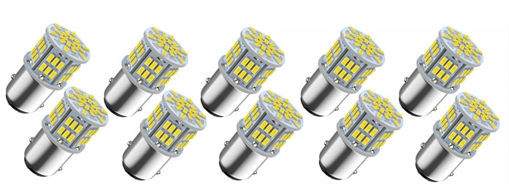 SMD-S25-3054SMD - 10db-os 21/5W 1157-54SMD - fehér - 12V
