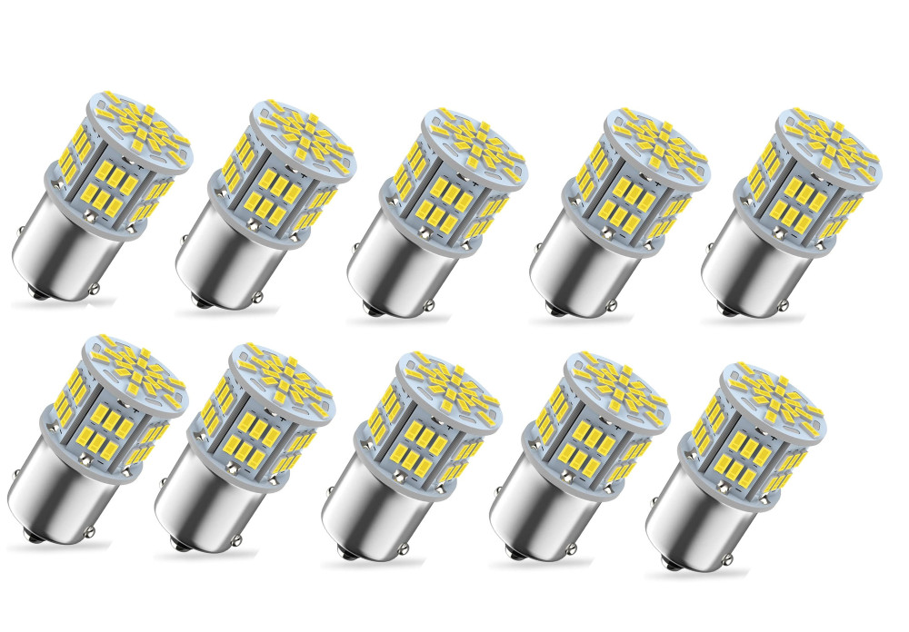 SMD-S25-3054 - 10db-os 21W 1156-54SMD - fehér - 12V
