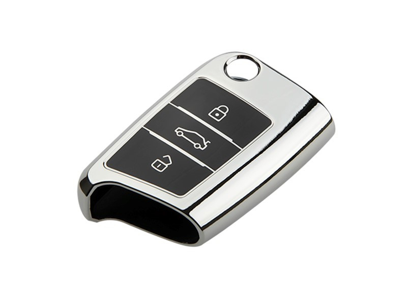 Autókulcs tok VW SEAT SKODA chrome  
