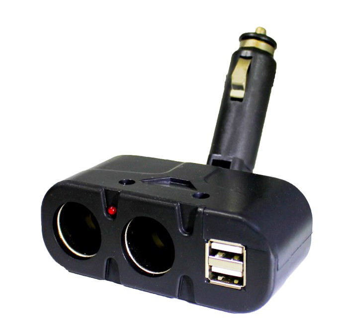 Szivargyújtó elosztó + USB 12-24V AE-WF033
