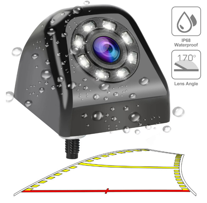 Tolatókamera + vízálló AV-BG980/8LED BK
