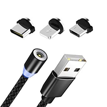 Mágneses usb töltőkábel , 3 fajta csatlakozási fej kiegészítővel GZ-15974
