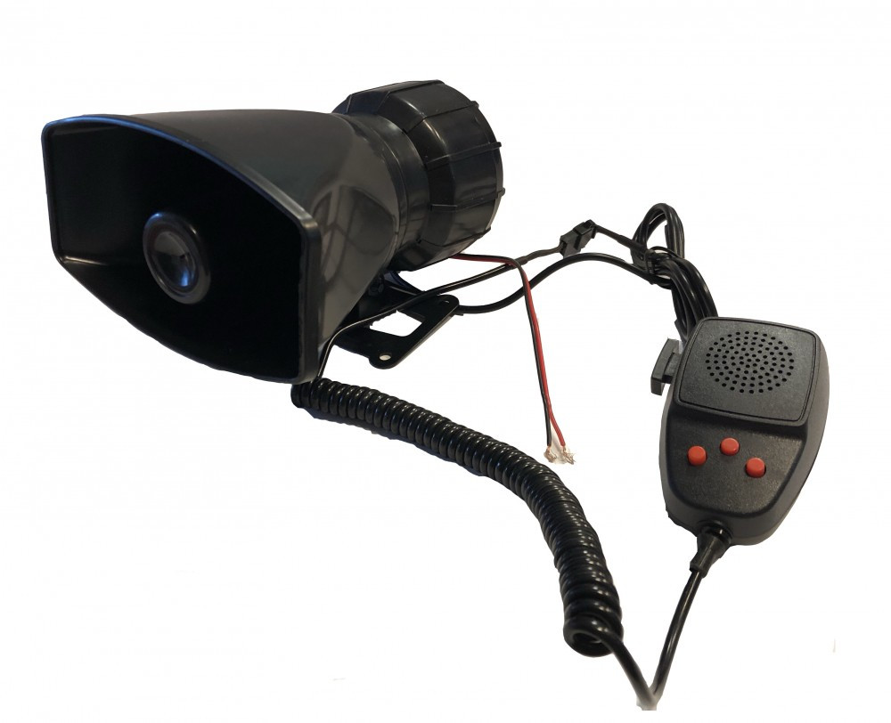 3 Szólamú, mikrofonos sziréna SZI-HS78016-3 12V/50W
