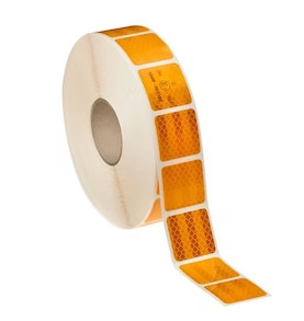 Fényvisszaverő szalag - szakaszos - “E” jeles - sárga - 45m*5cm 
