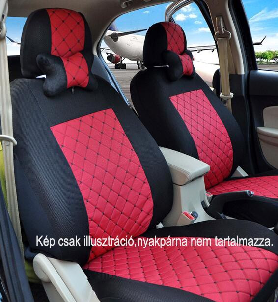 Univerzális fekete-piros steppelt üléshuzat szett UL-AG23002BR
