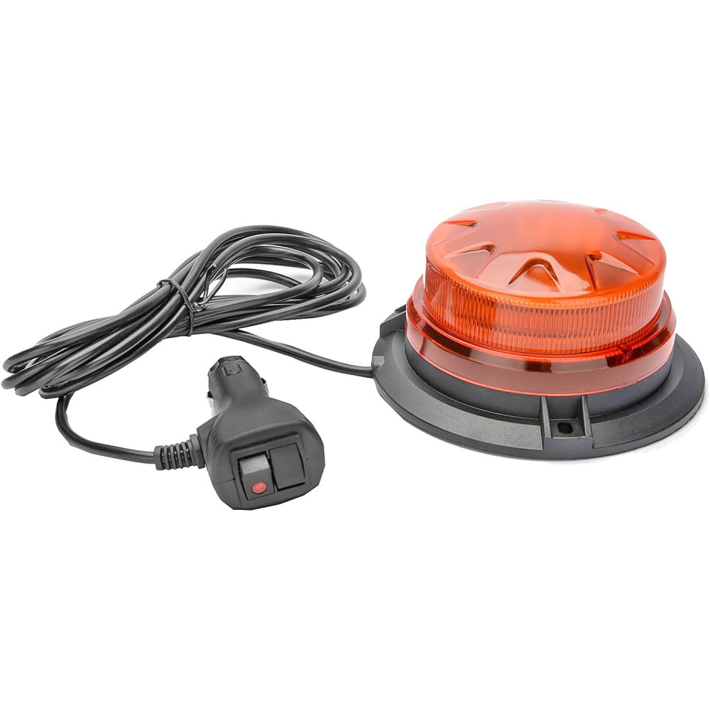 LED sárga villogó 12-24V mágneses alacsony -E jeles - 8 FUNKCIÓS
