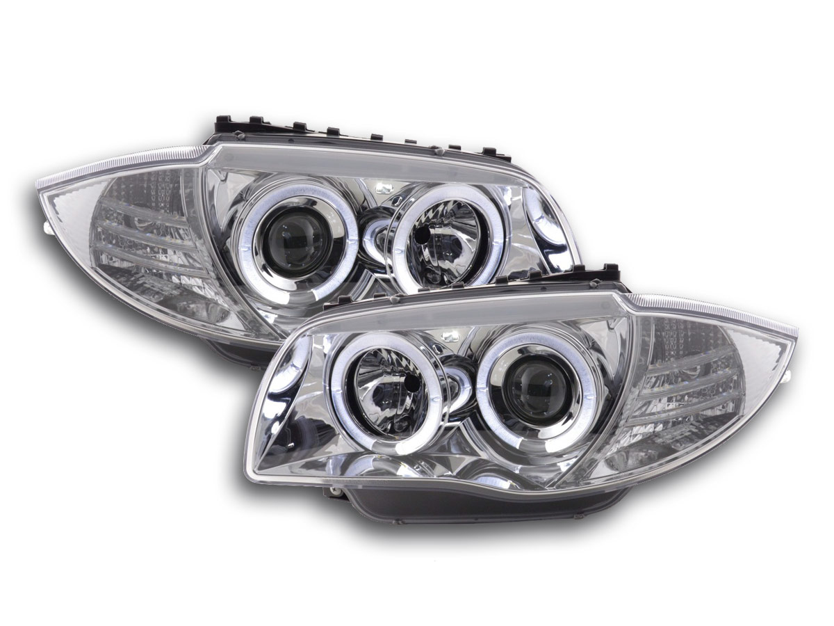 Angel Eyes fényszórók BMW 1er E87/E81 évjárat: 04-07 króm