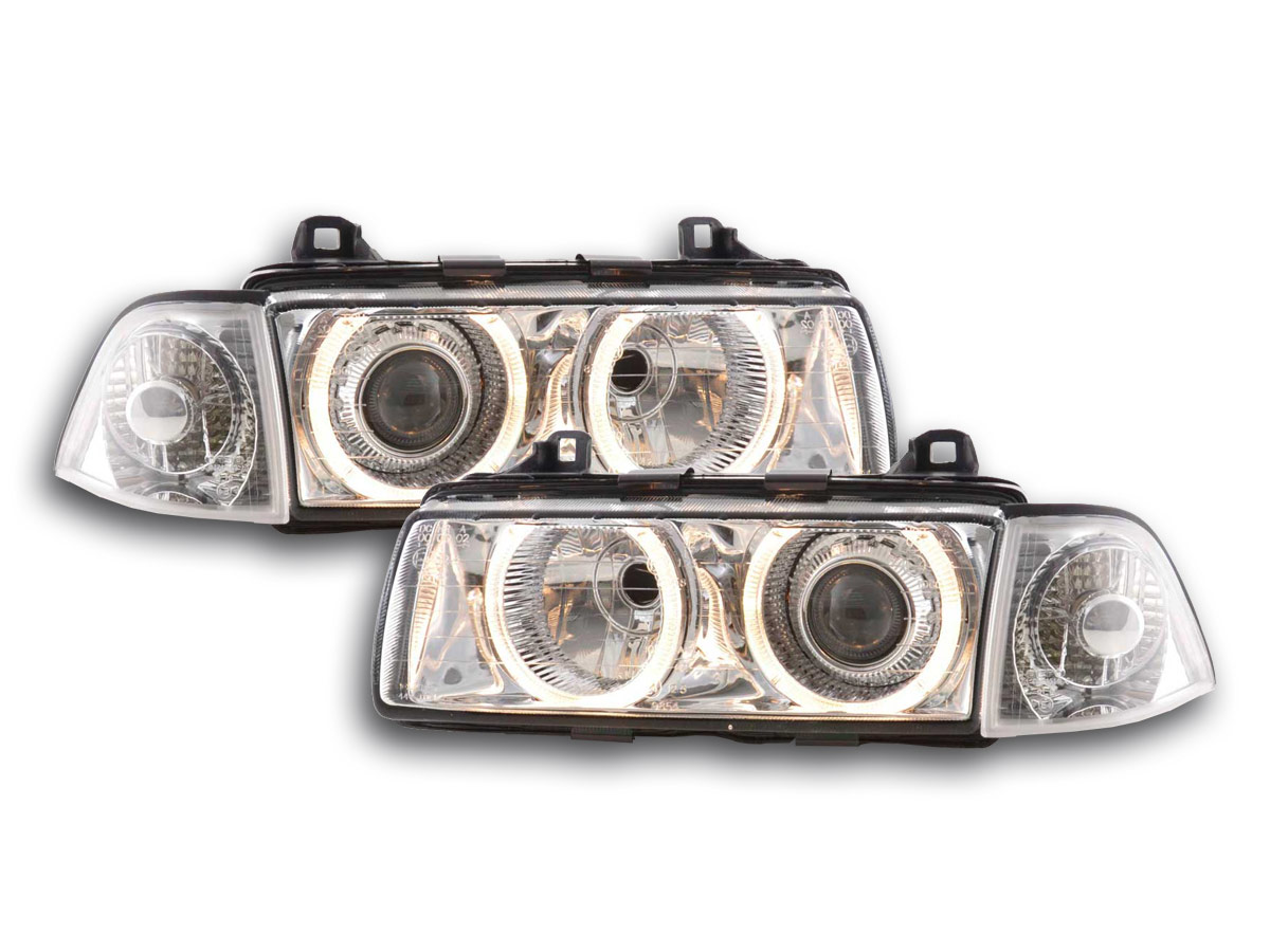Fényszóró Angel Eyes BMW széria: 3 Coupe típus: E36 évjárat: 92-98 króm Xenon