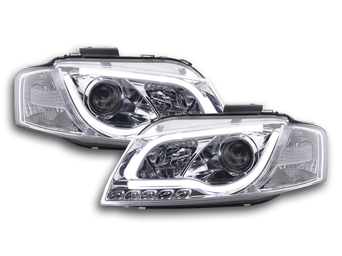 Nappali menetfényes fényszóró LED DRL-el Audi A3 8P/8PA évjárat: 03-08 króm