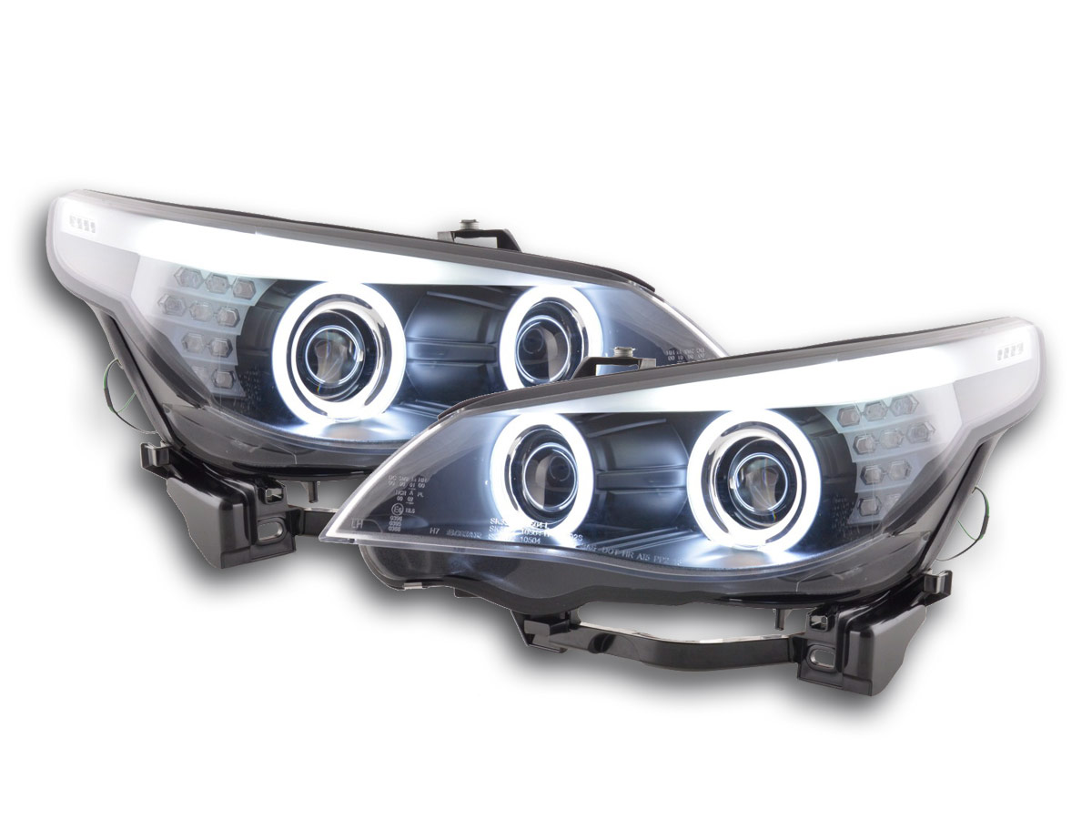 Angel Eye Fényszóró  CCFL Xenon BMW széria: 5 E60/E61 évjárat: 05-08 fekete króm RHD