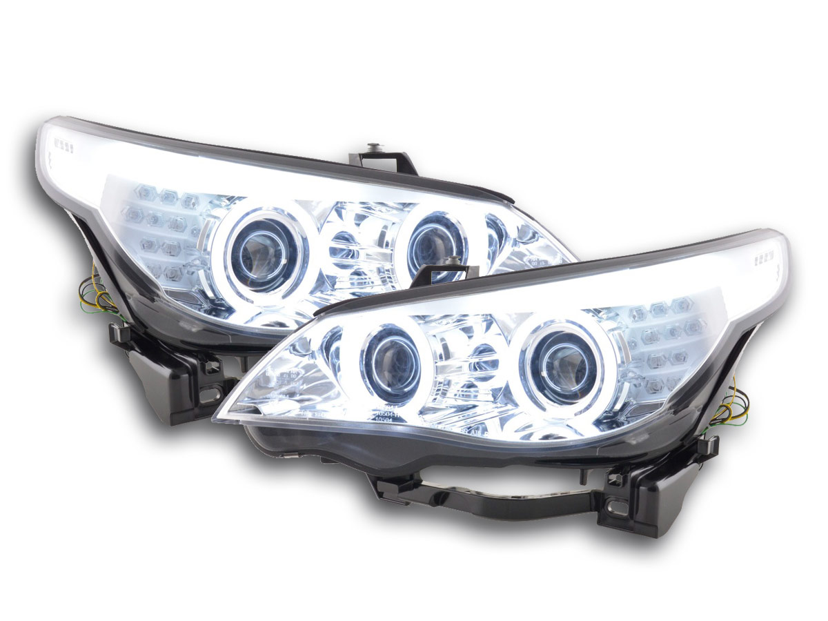Fényszóró Angel Eyes CCFL Xenon BMW széria: 5 E60/E61 évjárat: 03-04 króm RHD